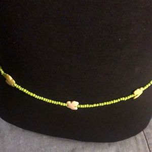 Lime green belly  beads Butterflies